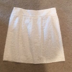 Loft White Skirt with embroidered detail